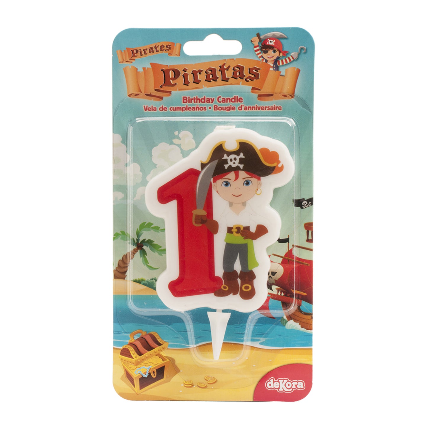 VELA CUMPLEAÑOS PIRATA Nº  7CM