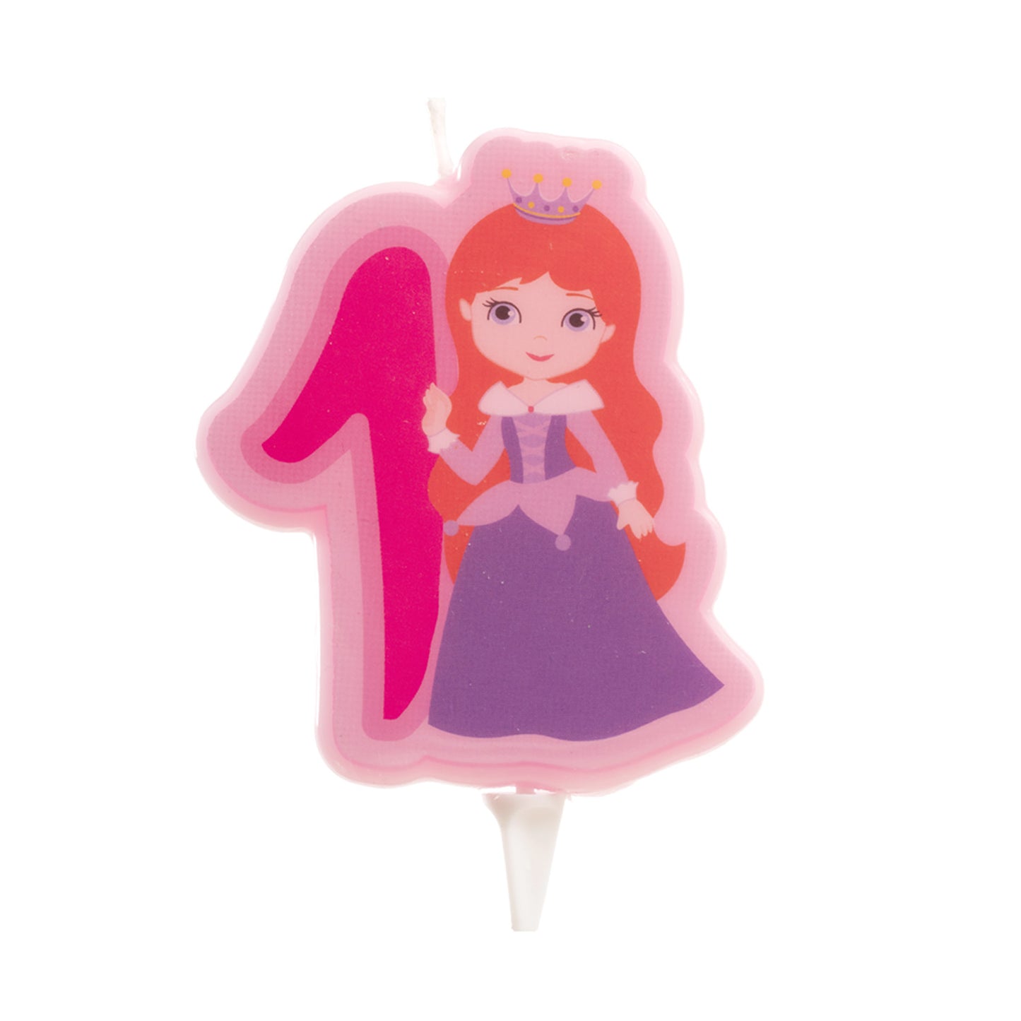 VELA CUMPLEAÑOS PRINCESA NÚMERO 7CM
