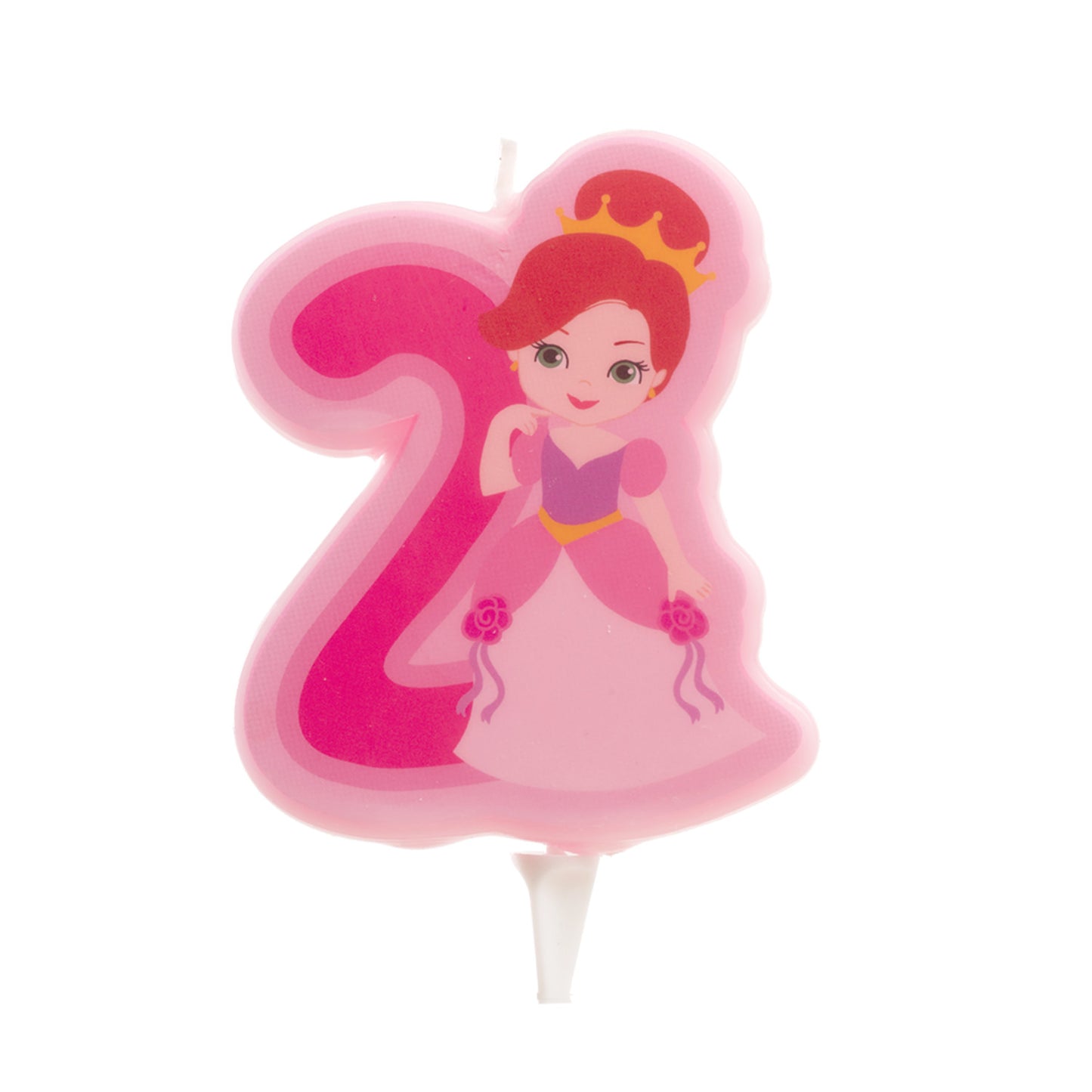 VELA CUMPLEAÑOS PRINCESA NÚMERO 7CM