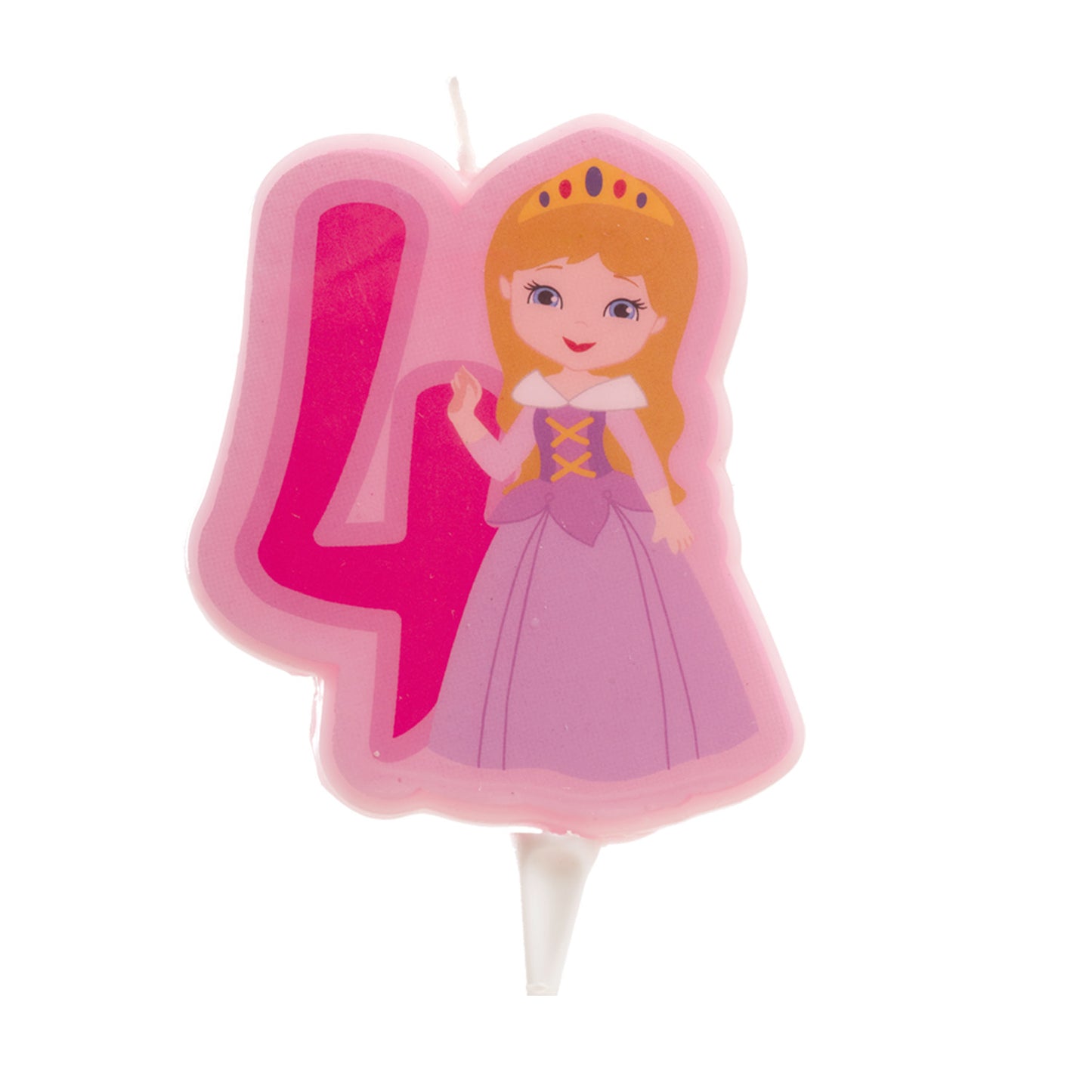 VELA CUMPLEAÑOS PRINCESA NÚMERO 7CM