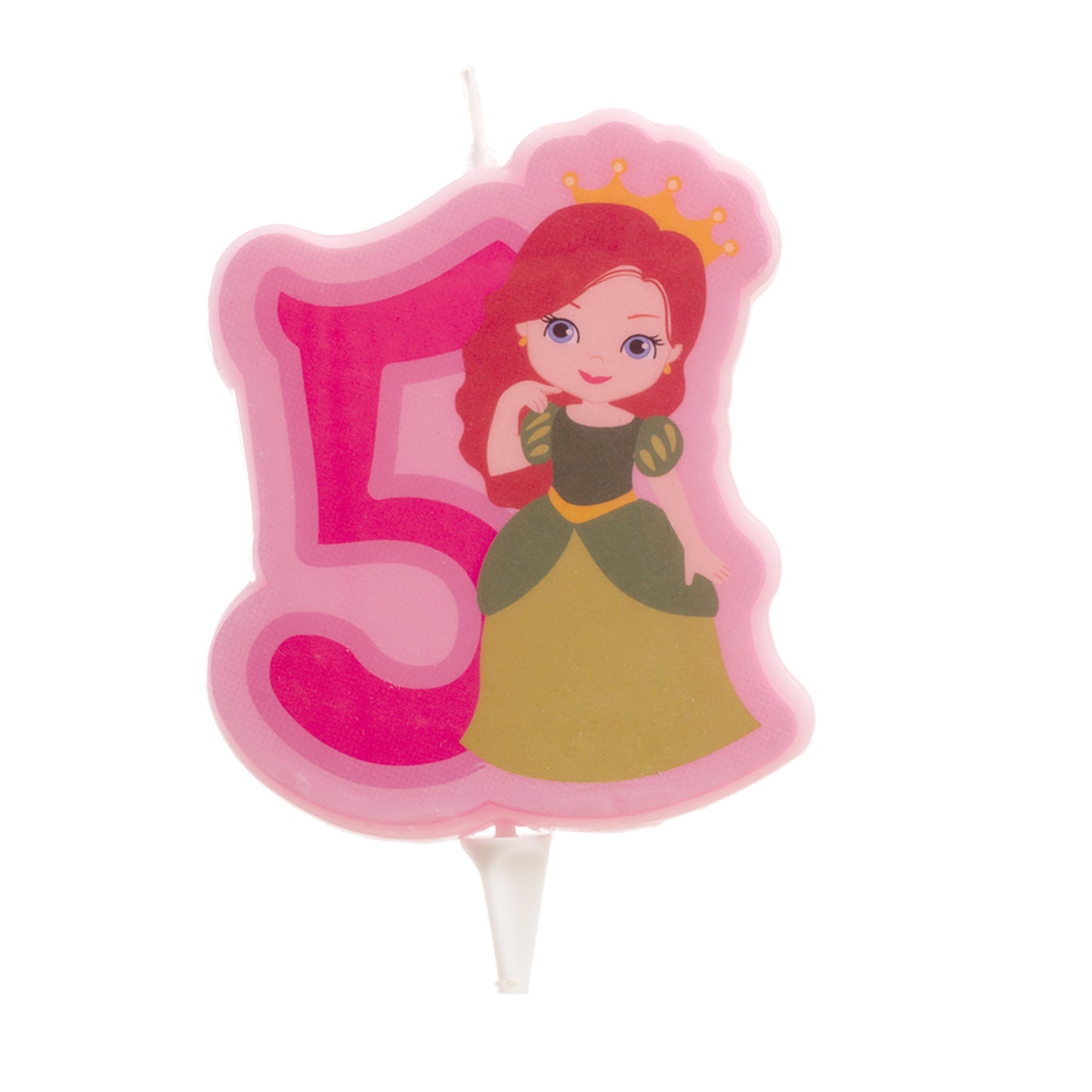 VELA CUMPLEAÑOS PRINCESA NÚMERO 7CM
