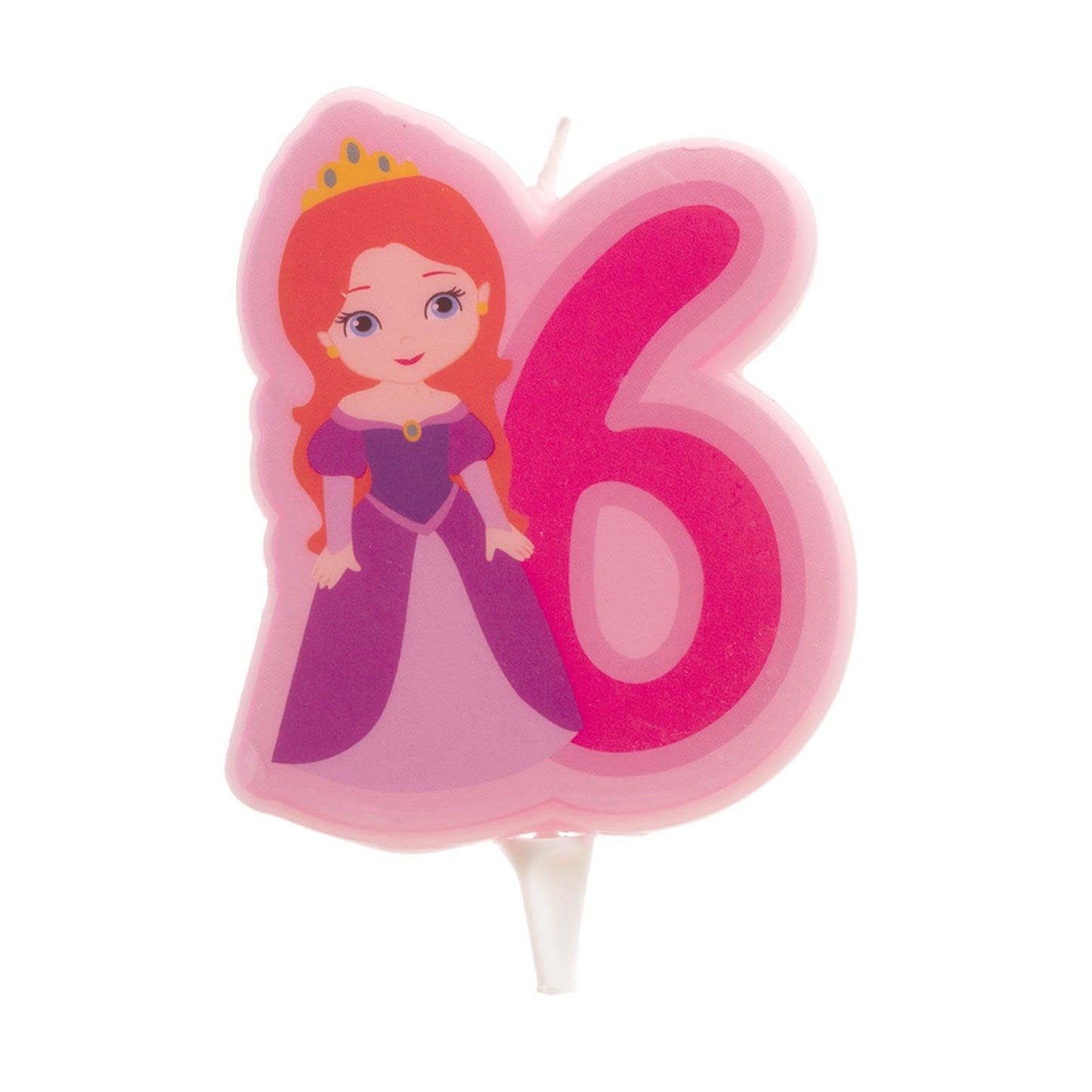 VELA CUMPLEAÑOS PRINCESA NÚMERO 7CM