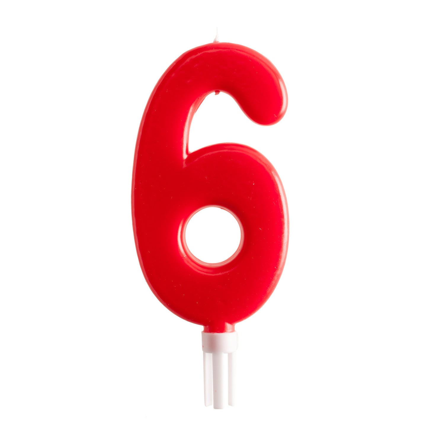 VELA GIGANTE TARTA CUMPLEAÑOS COLOR ROJO 15 CM - Números del 0 al 9