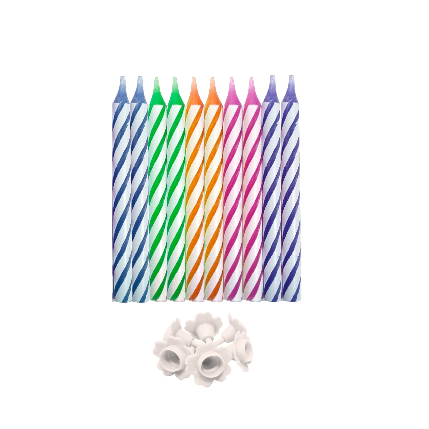 10 VELAS MÁGICAS CUMPLEAÑOS DE COLORES