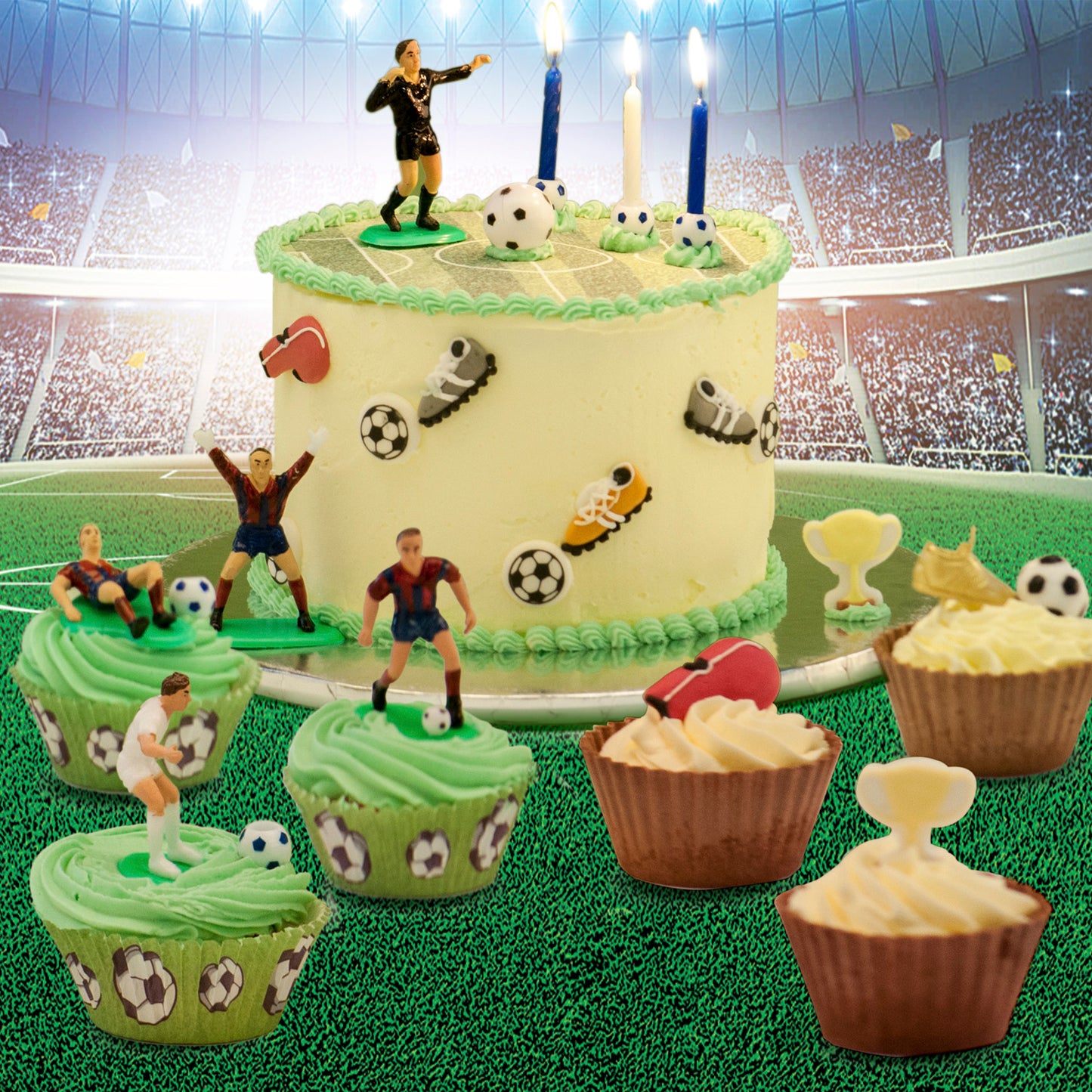 VELAS TARTA CUMPLEAÑOS DE FÚTBOL