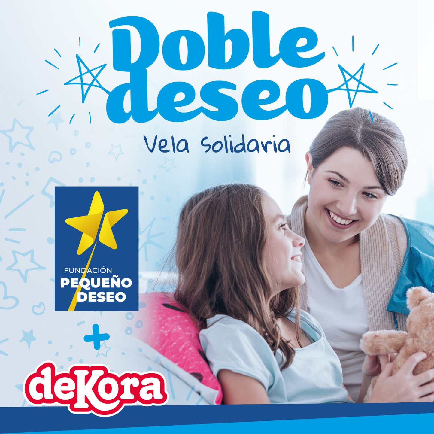 VELA SOLIDARIA PEQUEÑO DESEO PREMIUM DOBLE TARTA CUMPLEAÑOS