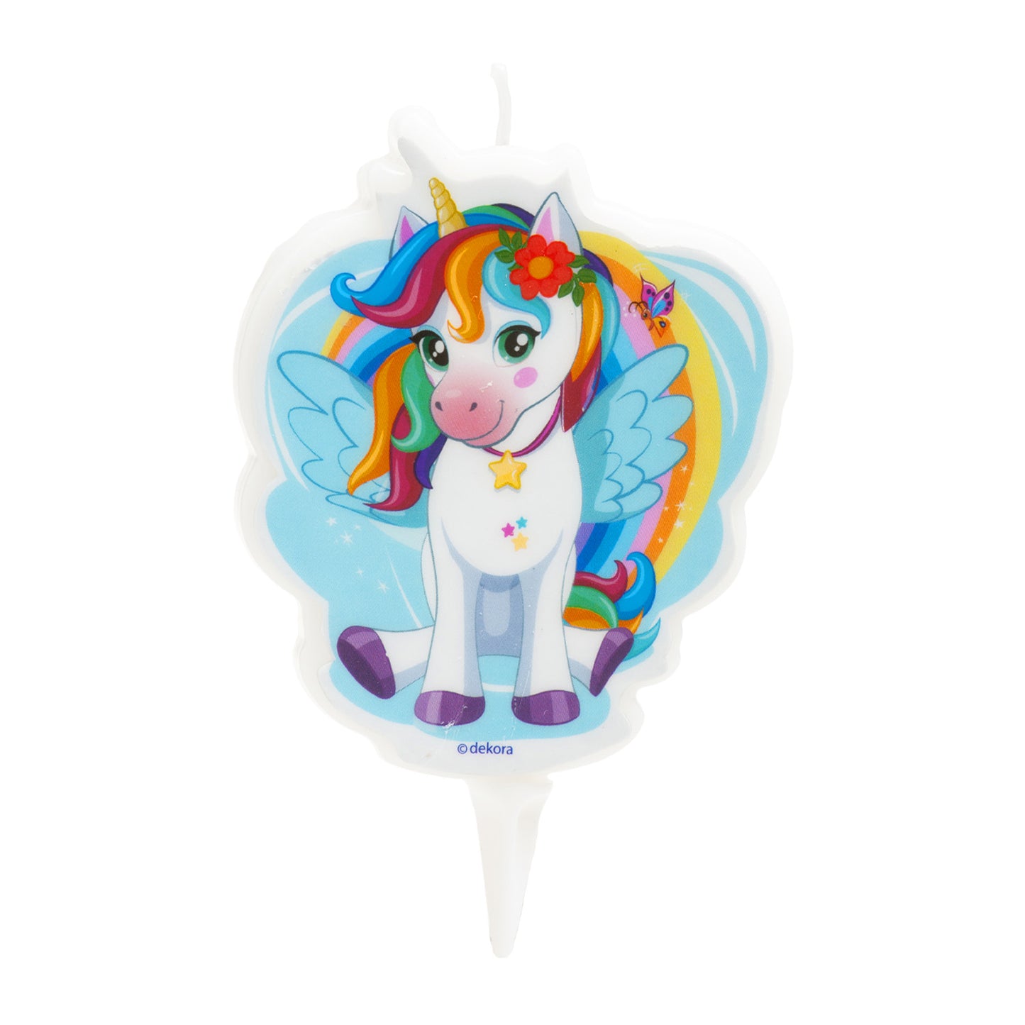 VELA TARTA CUMPLEAÑOS UNICORNIO TESIA 2D 7,5CM