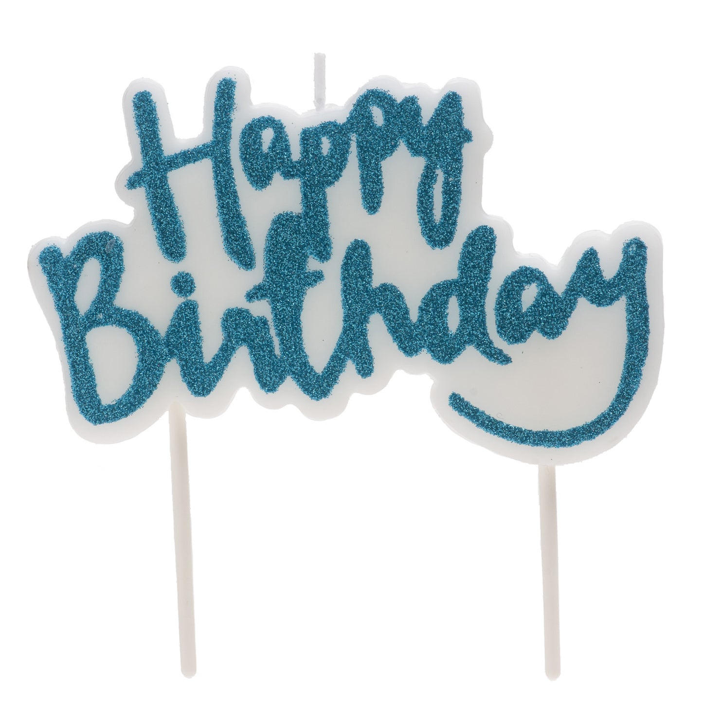 VELA TARTA CUMPLEAÑOS HAPPY BIRTHDAY AZUL 10x6,5 CM
