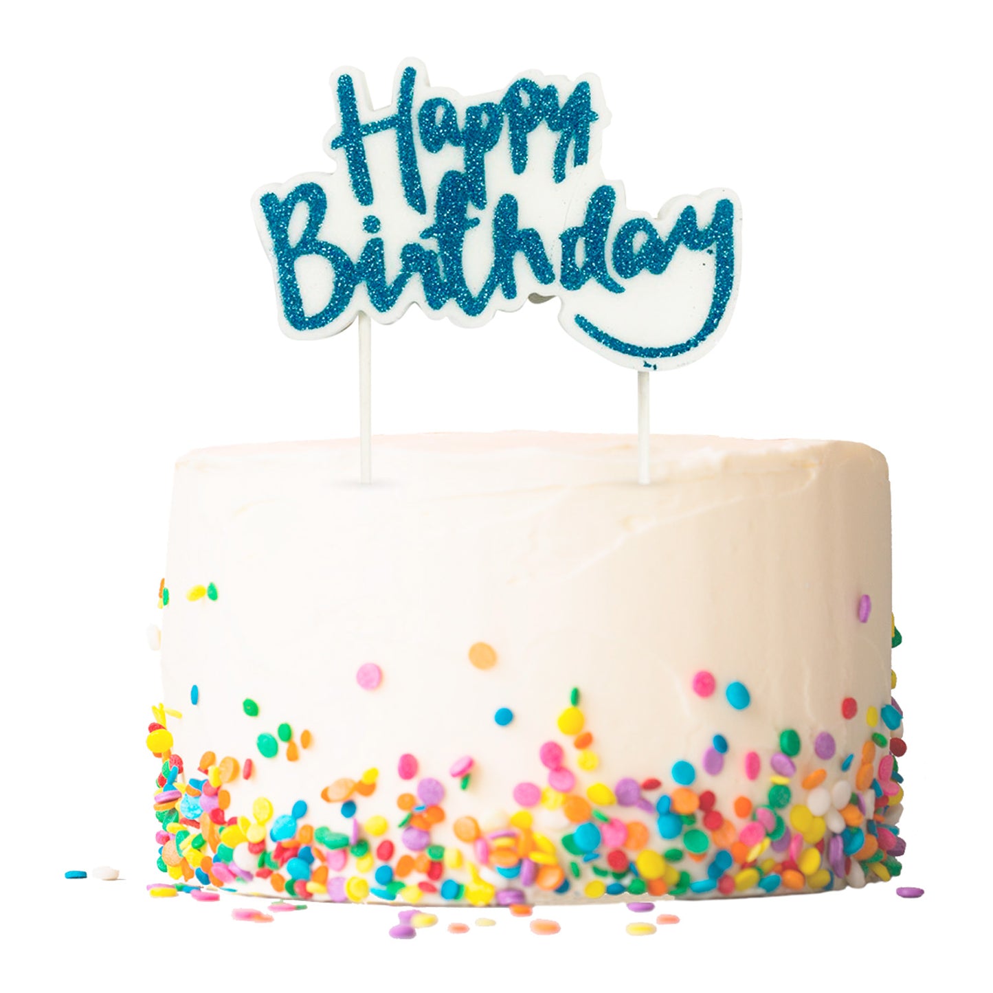 VELA TARTA CUMPLEAÑOS HAPPY BIRTHDAY AZUL 10x6,5 CM