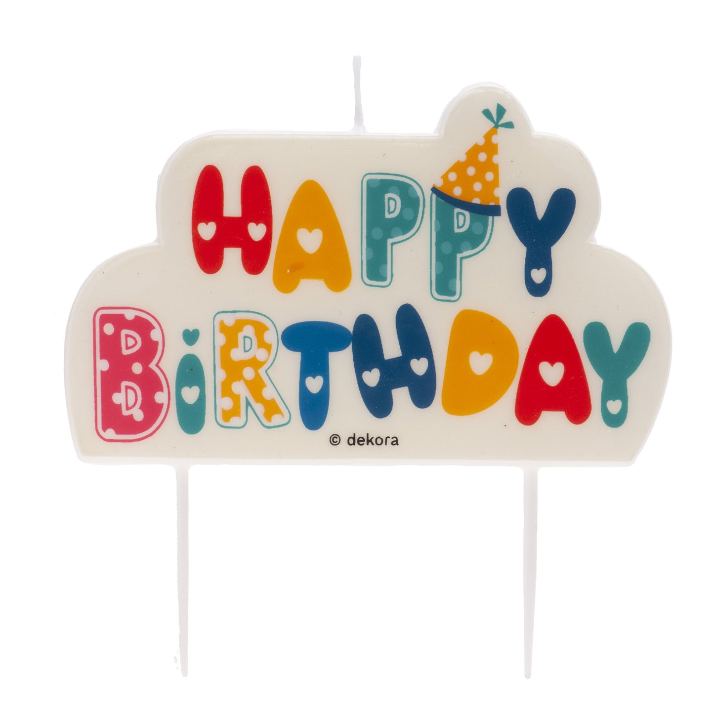 VELA TARTA CUMPLEAÑOS HAPPY BIRTHDAY 10x6 CM