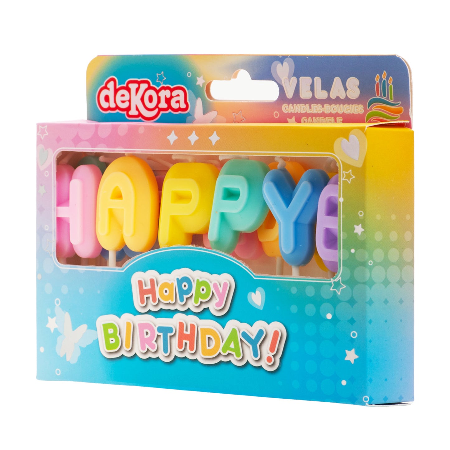 VELAS LETRAS HAPPY BIRTHDAY TARTA CUMPLEAÑOS  8 CM