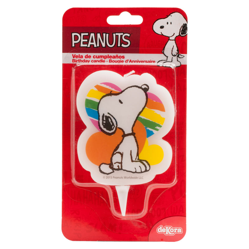 VELA TARTA CUMPLEAÑOS SNOOPY 2D 7,5CM