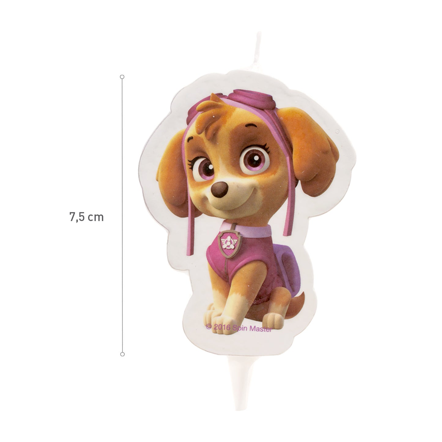VELA TARTA CUMPLEAÑOS SKYE PAW PATROL 2D 7,5CM