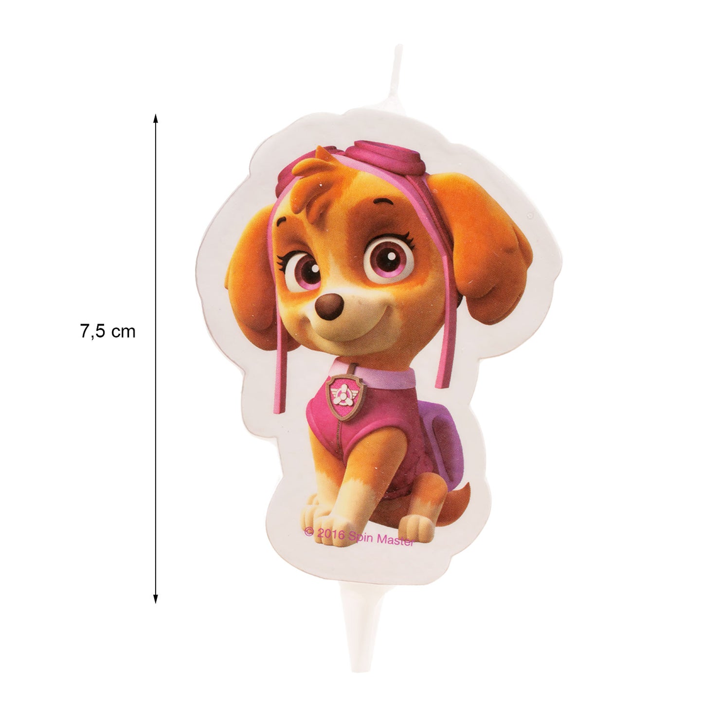 VELA TARTA CUMPLEAÑOS SKYE PAW PATROL 2D 7,5CM
