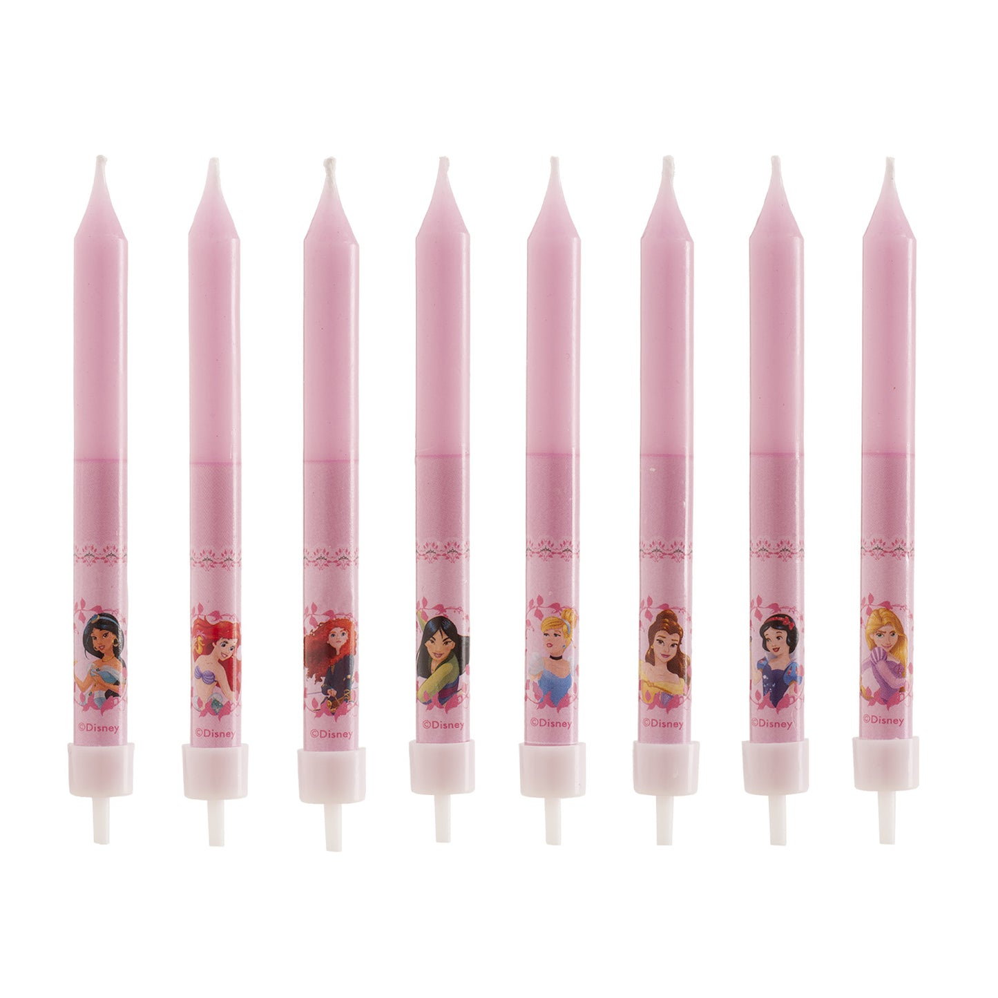 8 VELAS PALILLO TARTA CUMPLEAÑOS PRINCESAS