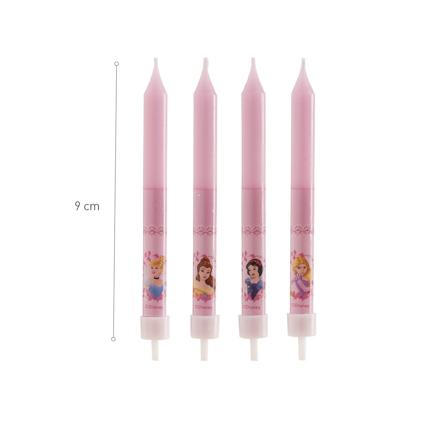 8 VELAS PALILLO TARTA CUMPLEAÑOS PRINCESAS