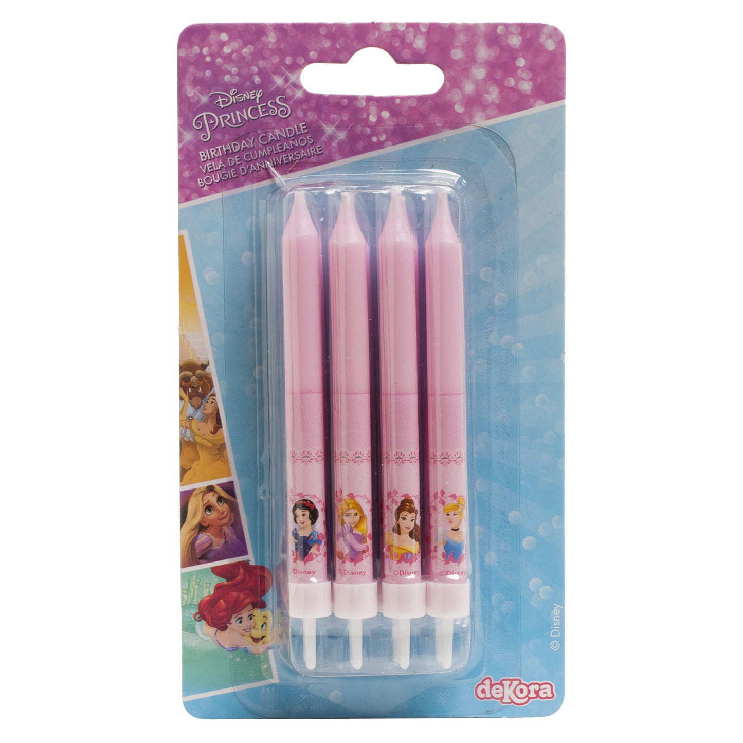 8 VELAS PALILLO TARTA CUMPLEAÑOS PRINCESAS