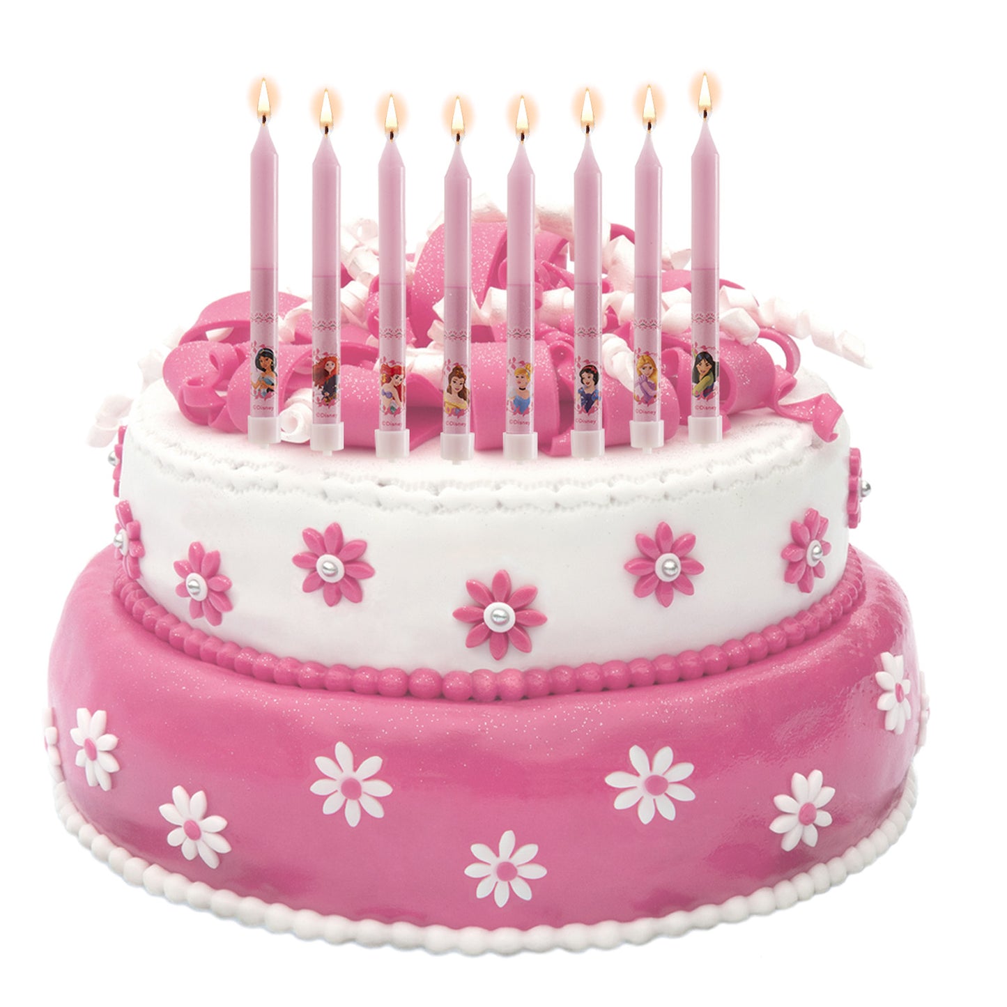 8 VELAS PALILLO TARTA CUMPLEAÑOS PRINCESAS