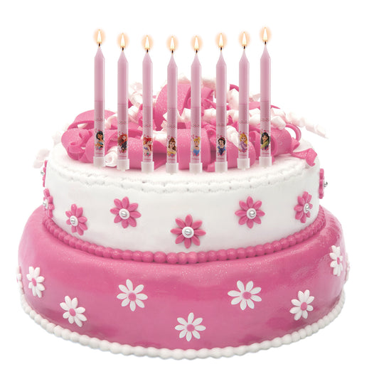 8 VELAS PALILLO TARTA CUMPLEAÑOS PRINCESAS