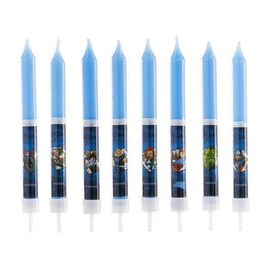 8 VELAS PALILLO TARTA CUMPLEAÑOS VENGADORES