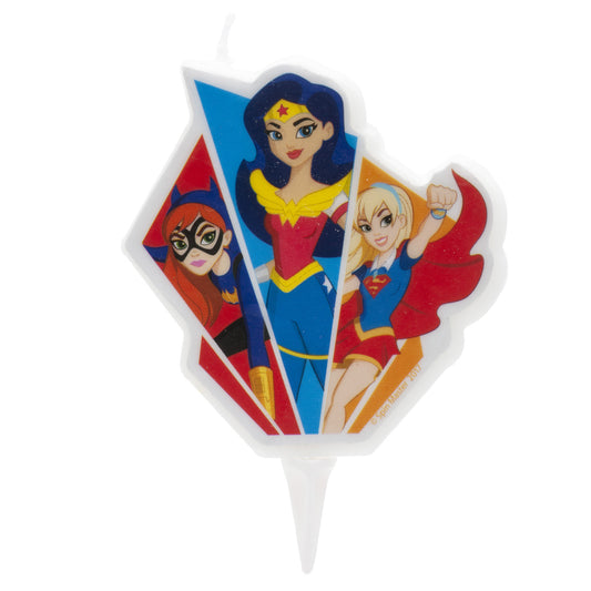 VELA TARTA CUMPLEAÑOS SUPER HERO GIRLS 2D 7,5CM