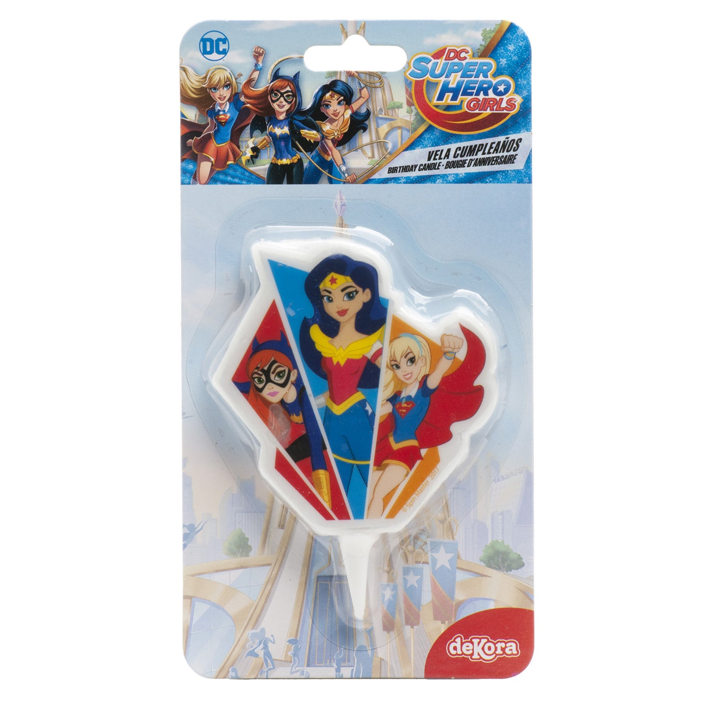 VELA TARTA CUMPLEAÑOS SUPER HERO GIRLS 2D 7,5CM