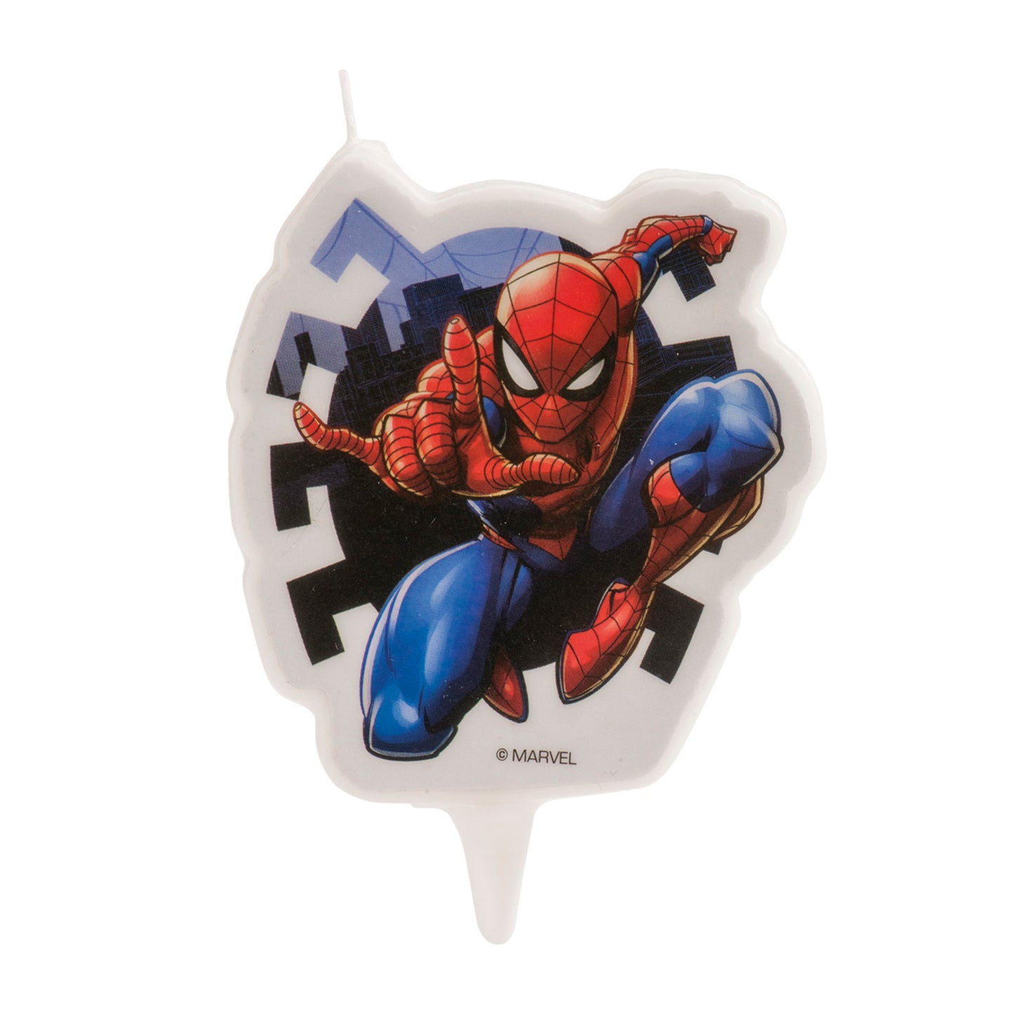 VELA TARTA CUMPLEAÑOS SPIDERMAN 2D 7,5CM