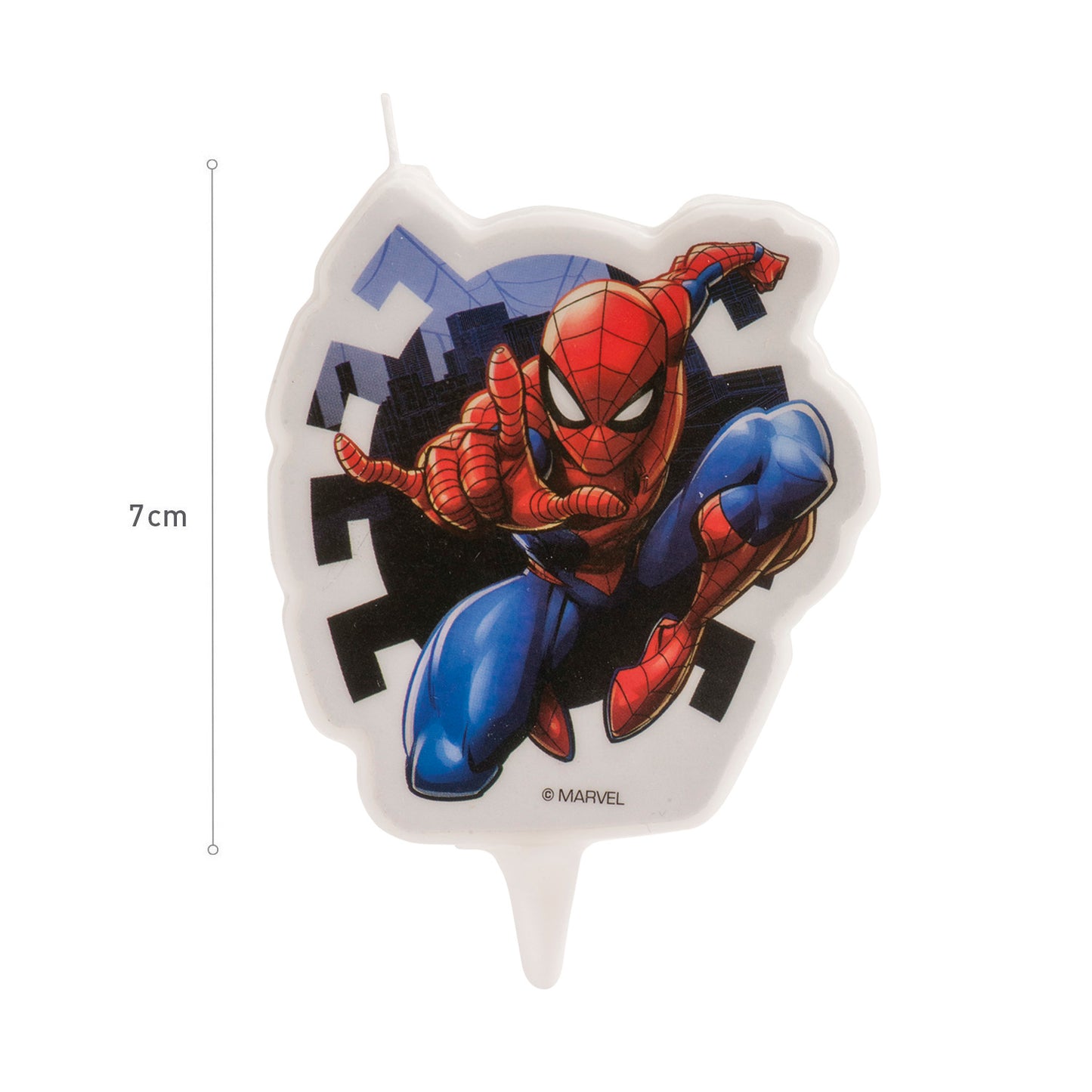 VELA TARTA CUMPLEAÑOS SPIDERMAN 2D 7,5CM