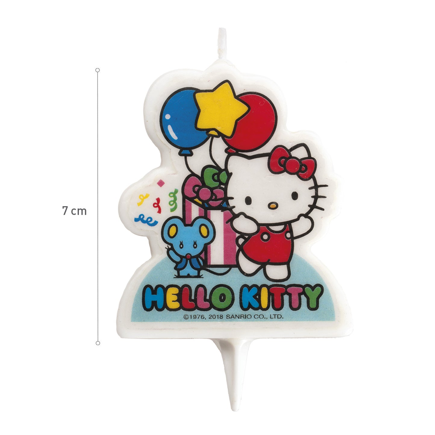 VELA TARTA CUMPLEAÑOS HELLO KITTY 2D 7CM