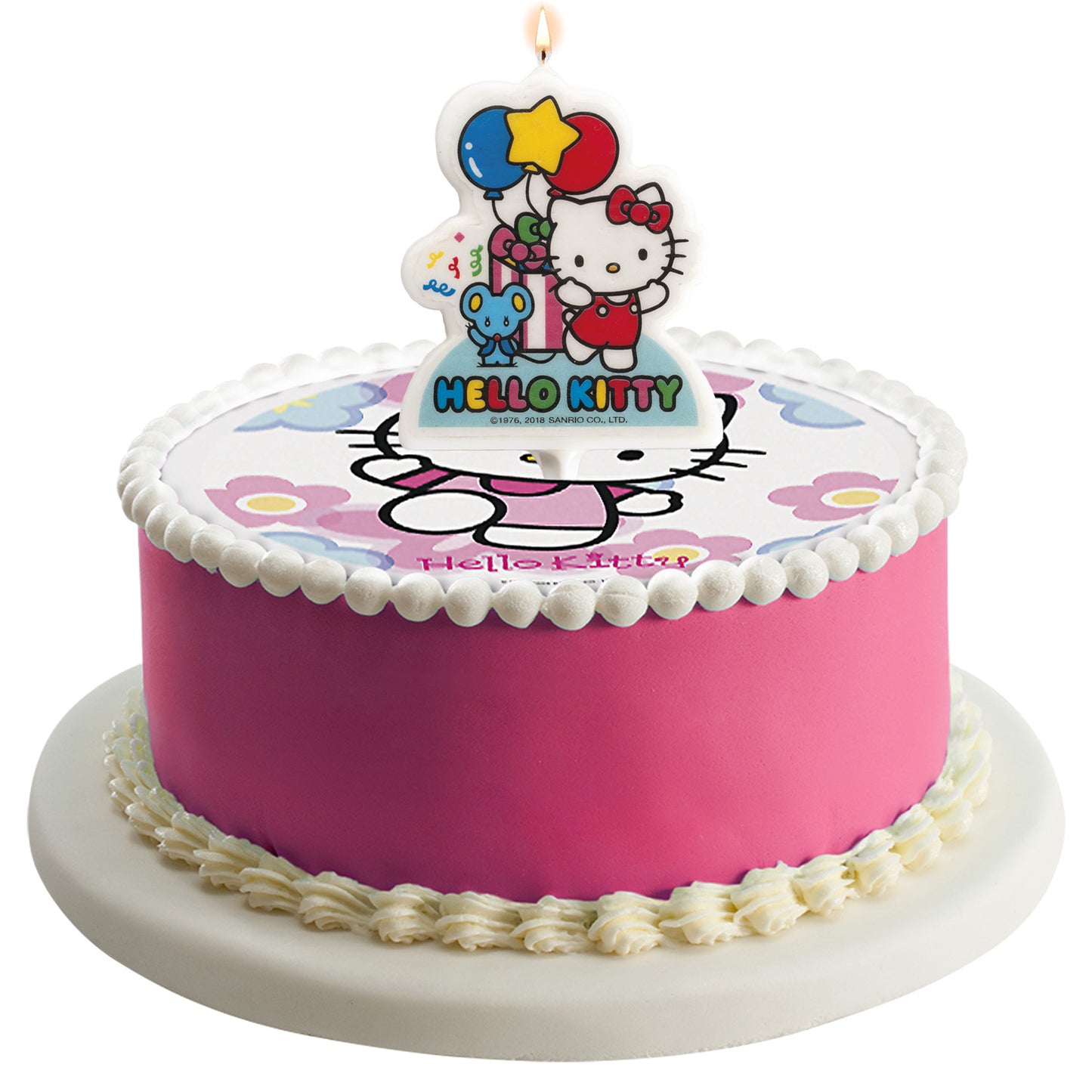 VELA TARTA CUMPLEAÑOS HELLO KITTY 2D 7CM