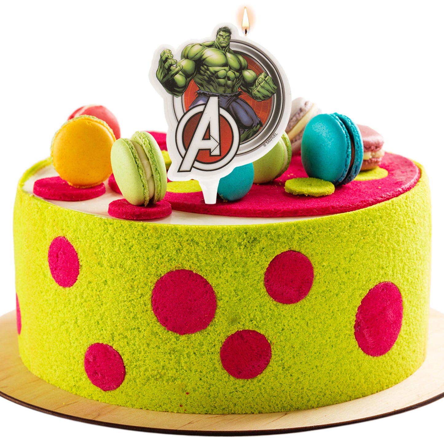 VELA TARTA CUMPLEAÑOS HULK 9CM