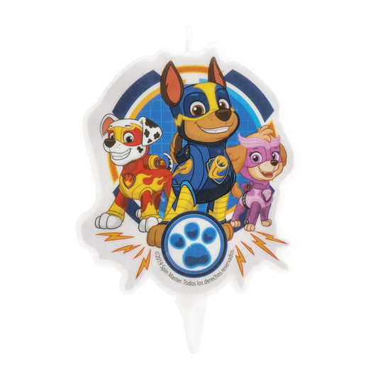 VELA TARTA CUMPLEAÑOS PAW PATROL 2D 7,5CM