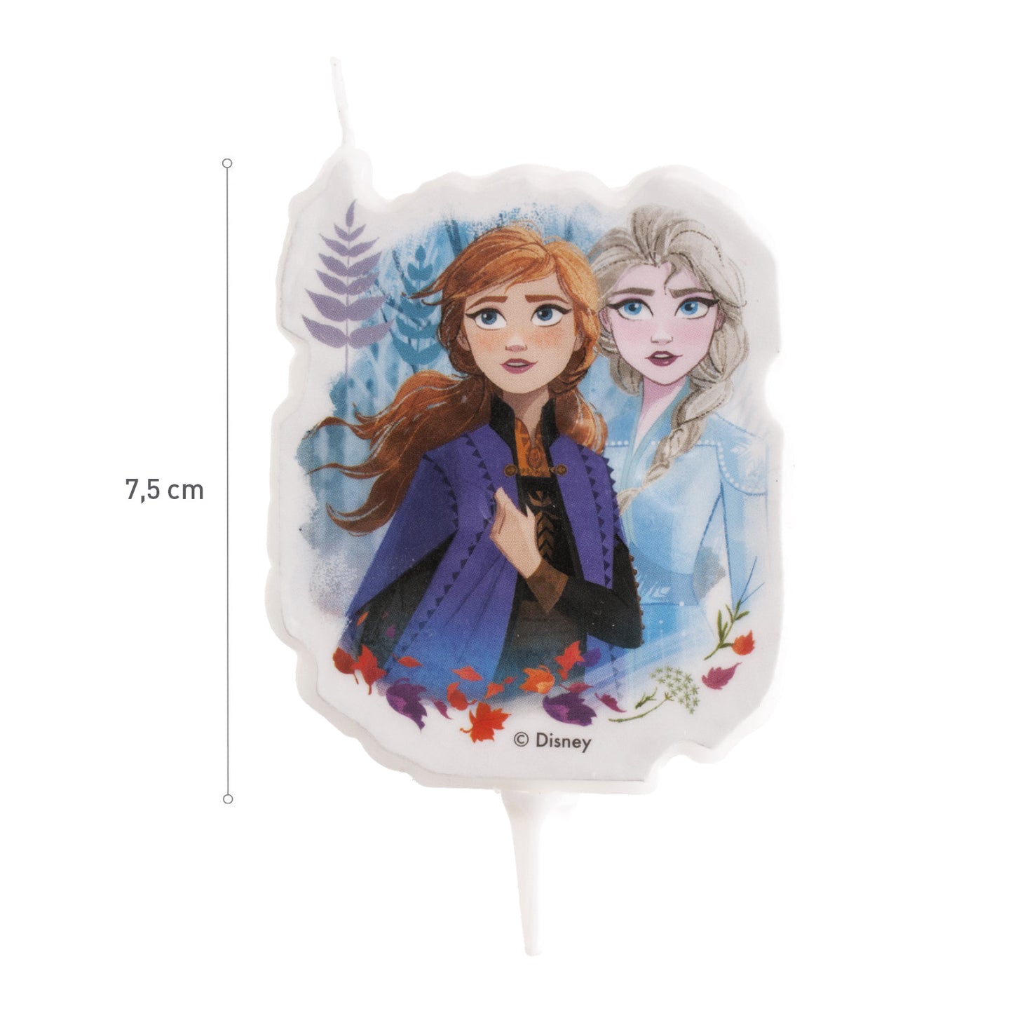 VELA TARTA CUMPLEAÑOS FROZEN 2D 7,5CM