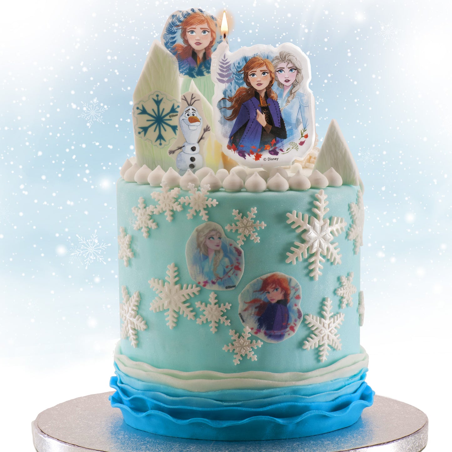VELA TARTA CUMPLEAÑOS FROZEN 2D 7,5CM