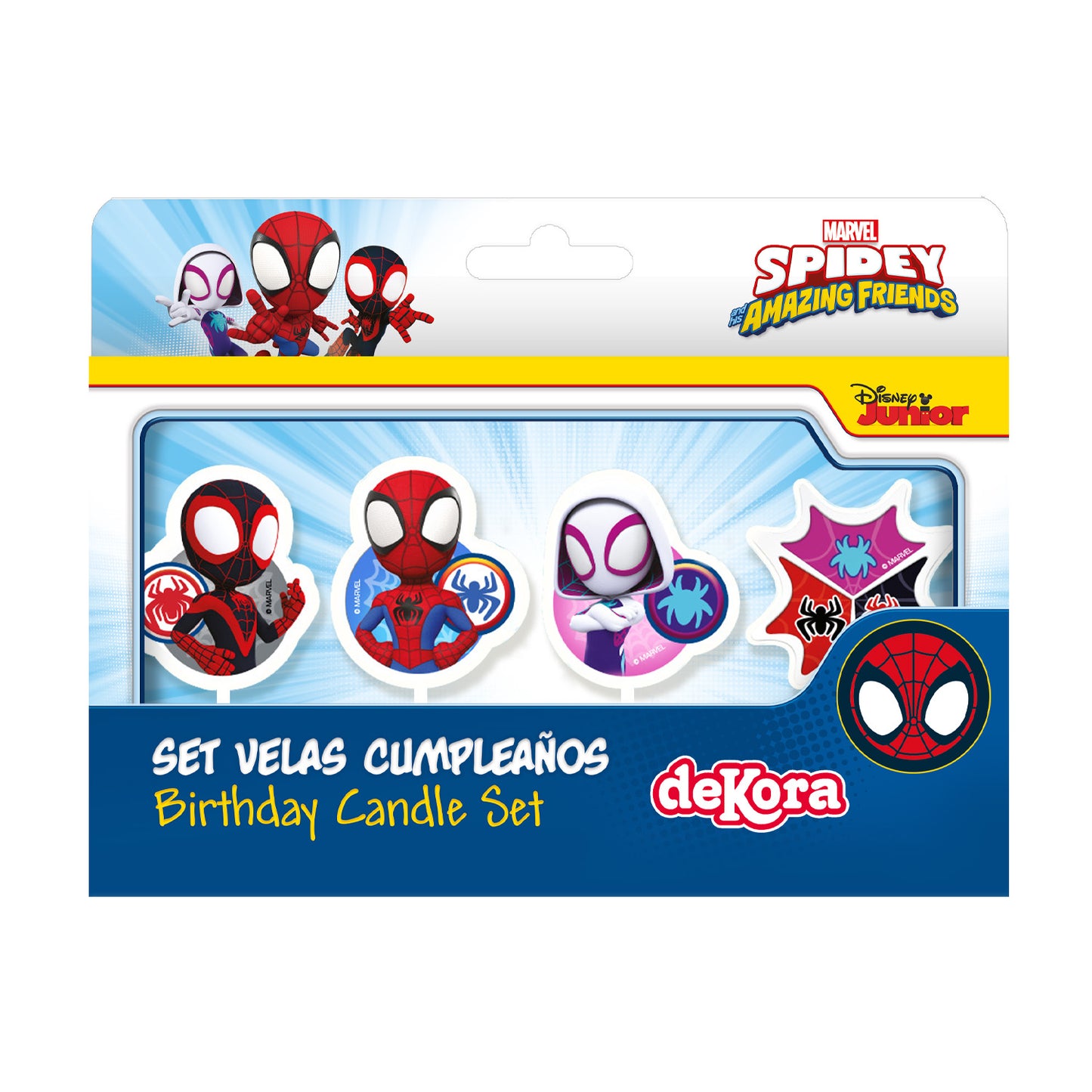 VELAS TARTA CUMPLEAÑOS SPIDEY 4UD