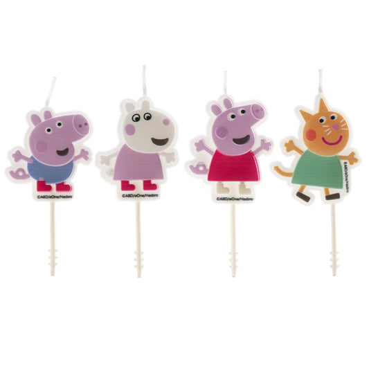 VELAS TARTA CUMPLEAÑOS PEPPA PIG 4UD