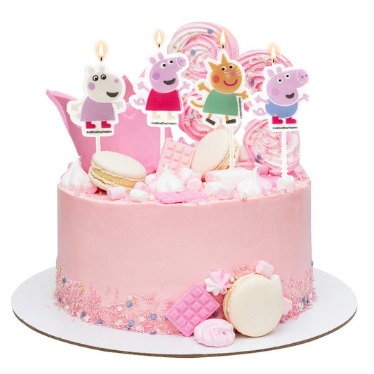 VELAS TARTA CUMPLEAÑOS PEPPA PIG 4UD