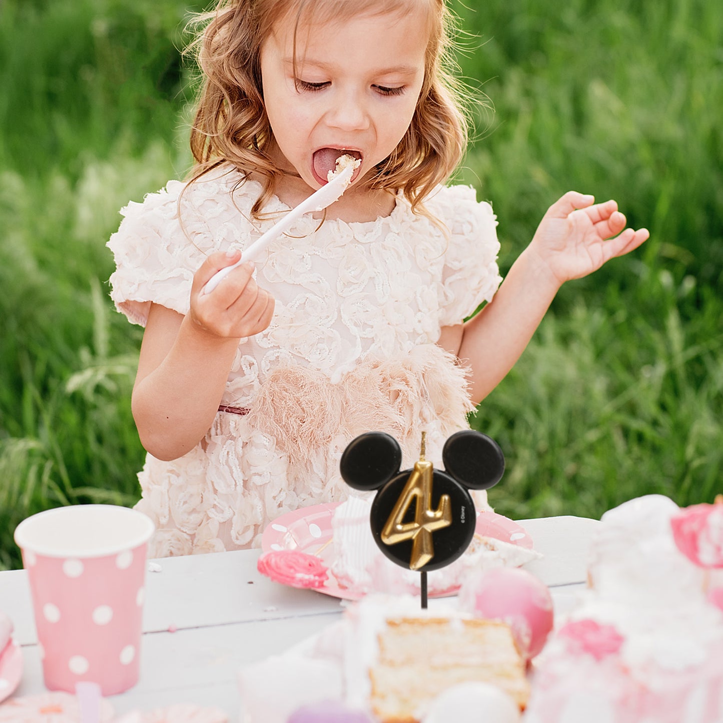 VELA CUMPLEAÑOS MICKEY MOUSE OREJAS NÚMERICA 8,5 CM