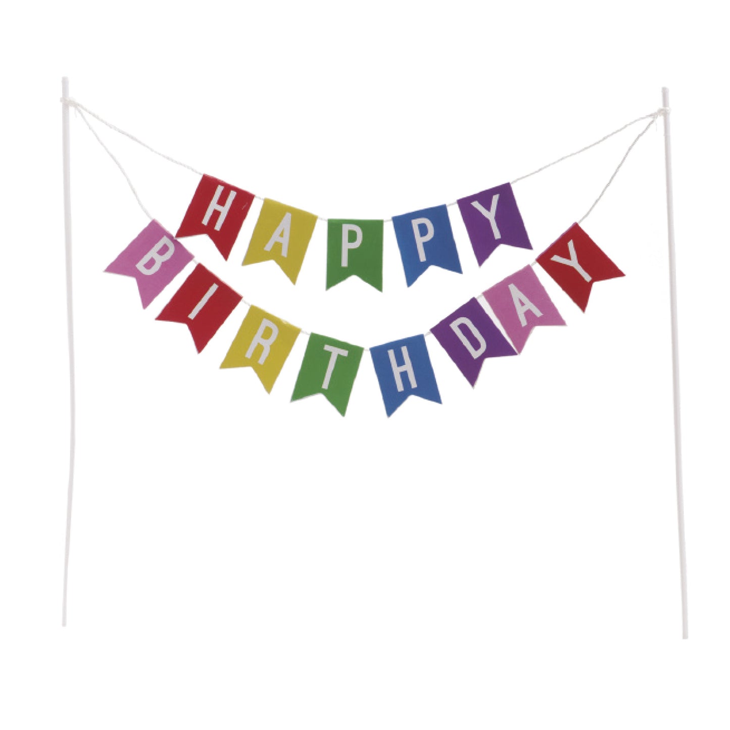 CAKE TOPPER BANDERAS HAPPY BIRTHDAY 20x13 CM