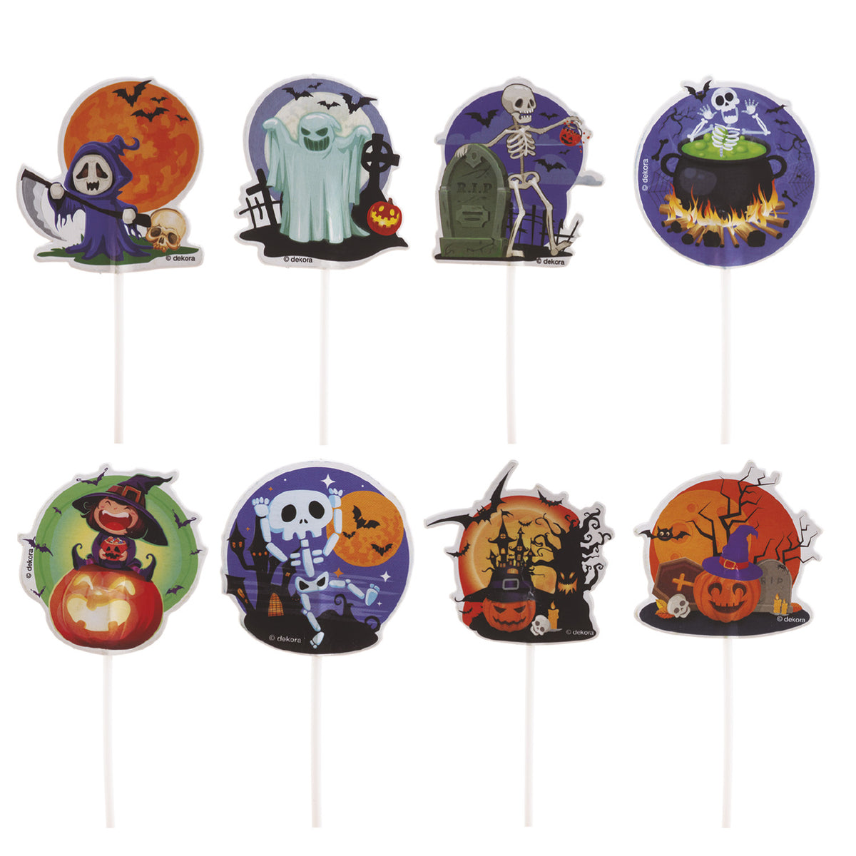CUPCAKE TOPPERS PAPEL HALLOWEEN - 16 UD