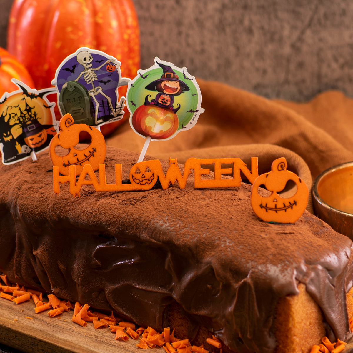 CUPCAKE TOPPERS PAPEL HALLOWEEN - 16 UD