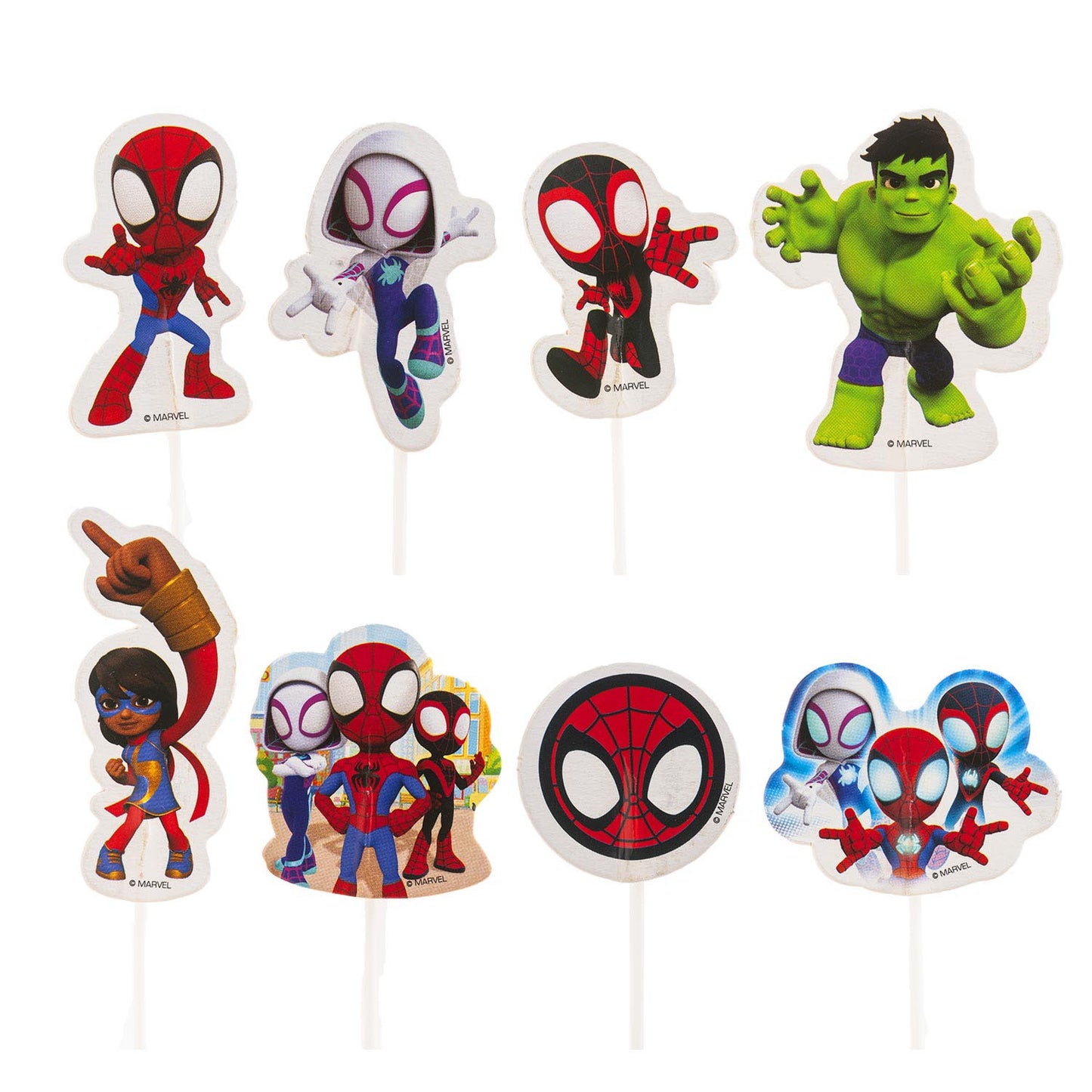 CUPCAKE TOPPERS PAPEL SPIDEY 16 UNIDADES
