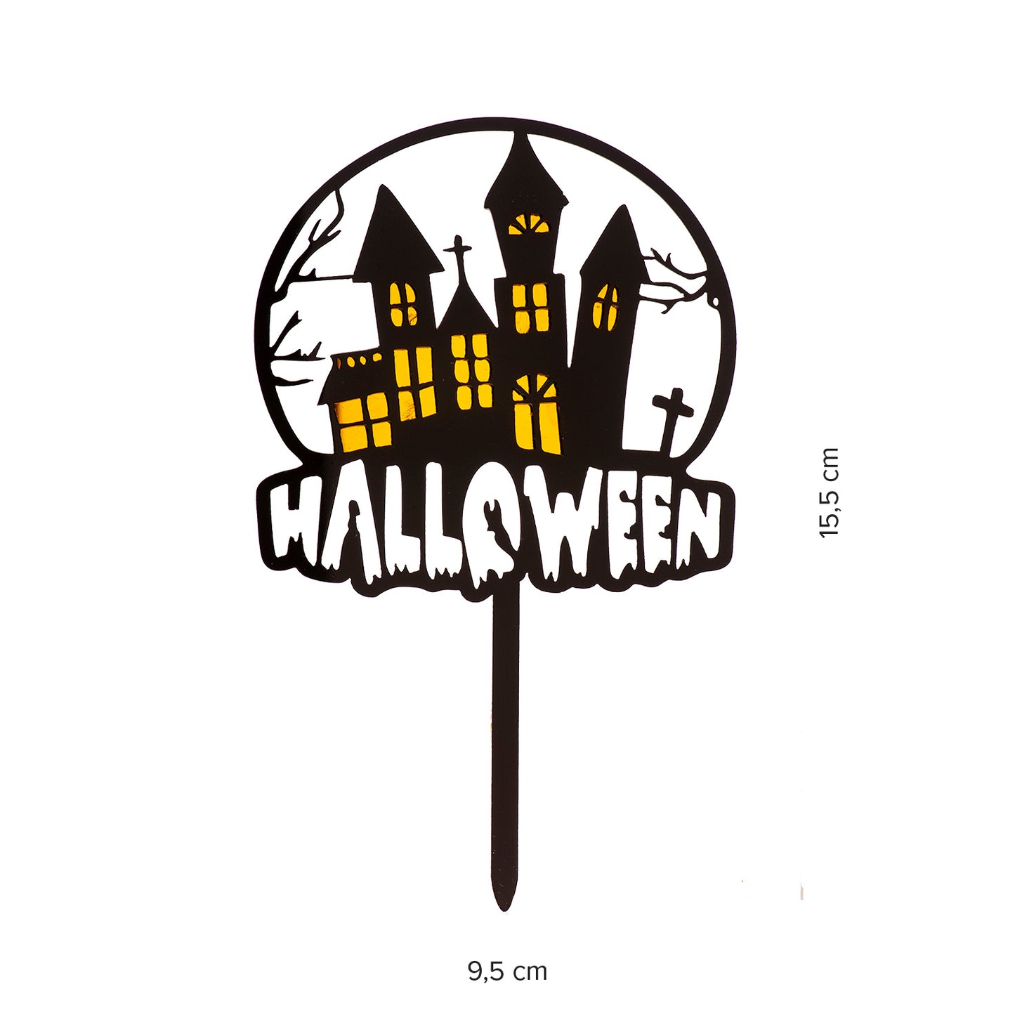 CAKE TOPPER HALLOWEEN CASA ENCANTADA 15,5X9,5 CM