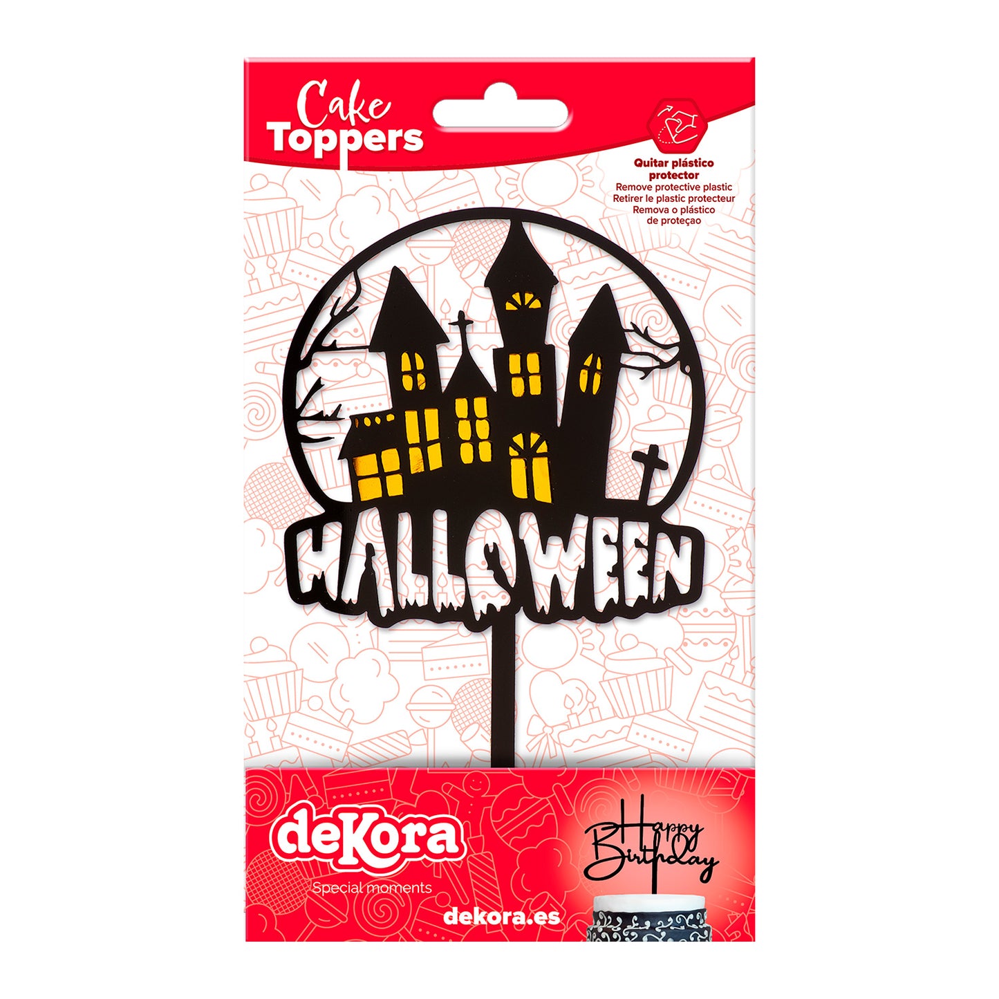 CAKE TOPPER HALLOWEEN CASA ENCANTADA 15,5X9,5 CM