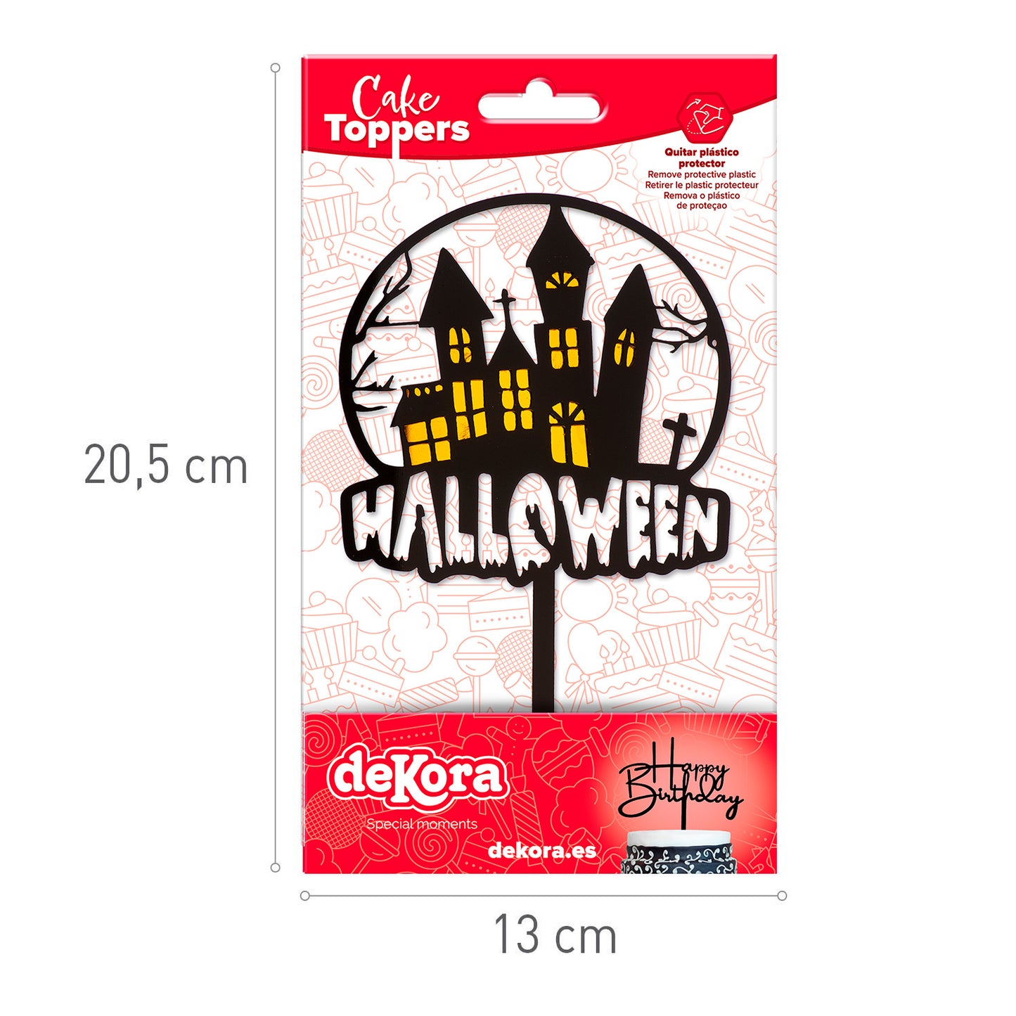CAKE TOPPER HALLOWEEN CASA ENCANTADA 15,5X9,5 CM