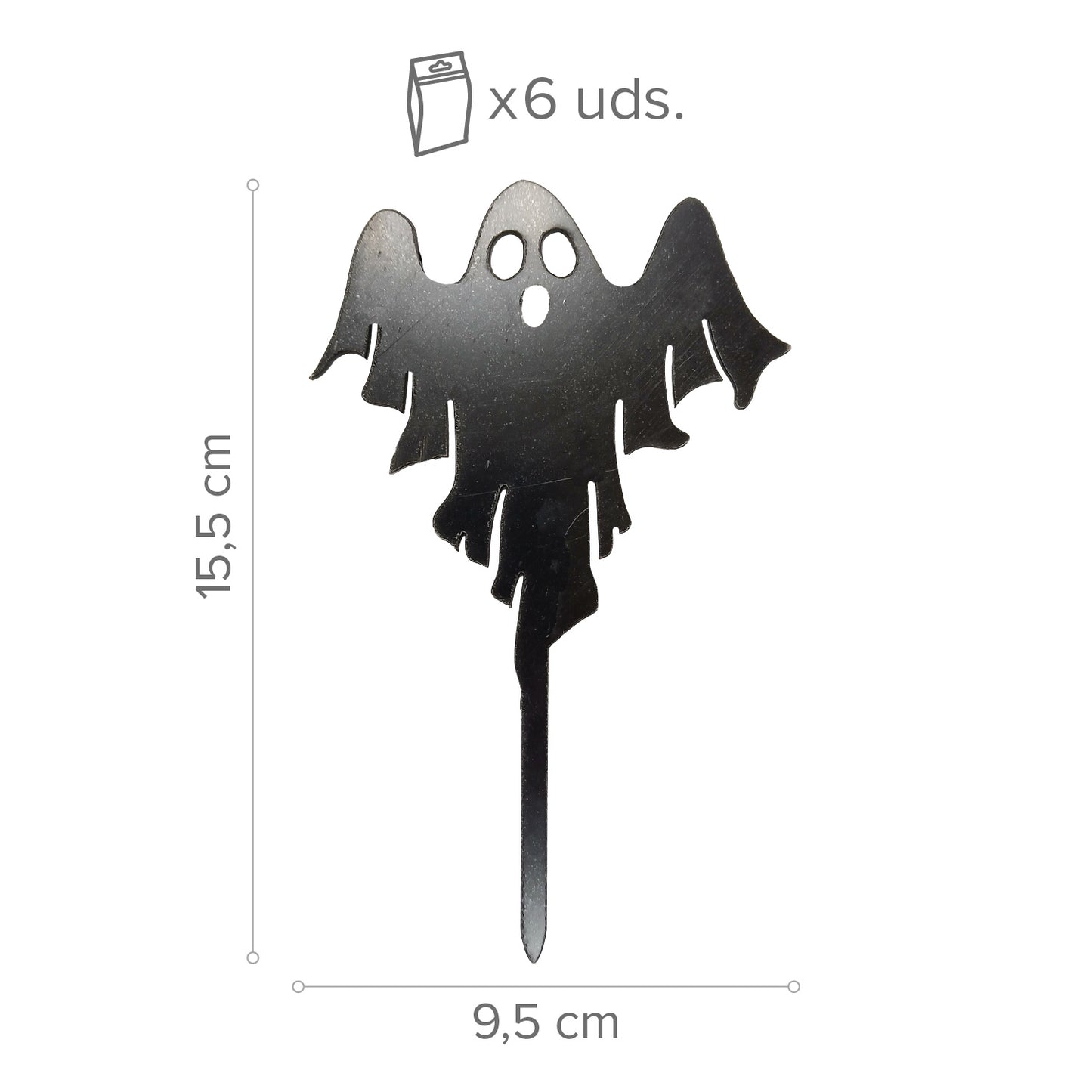 CAKE TOPPER FANTASMA HALLOWEEN 10X16 CM