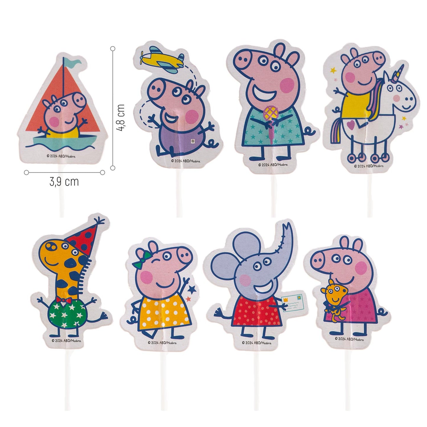 CUPCAKE TOPPERS PAPEL PEPPA PIG 16 UNIDADES