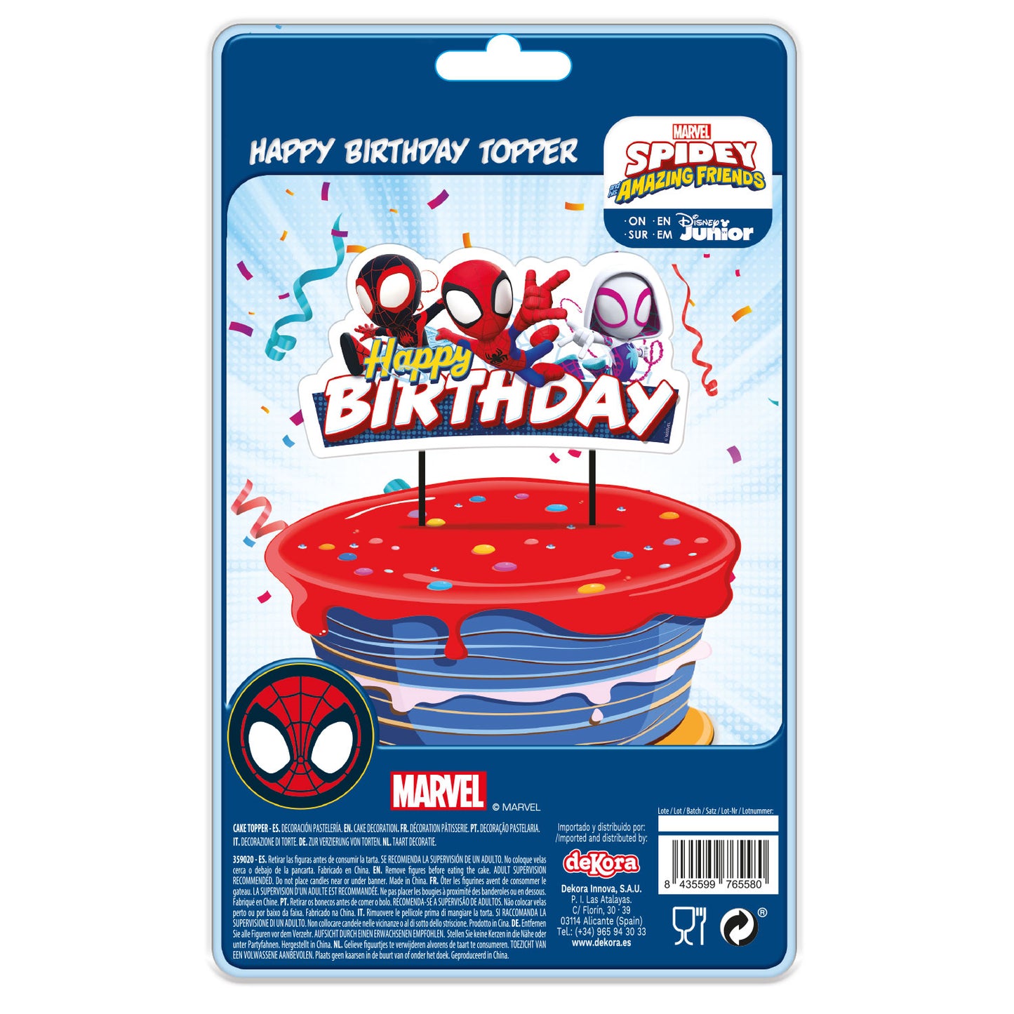 CAKE TOPPER PAPEL SPIDEY 17,5 C
