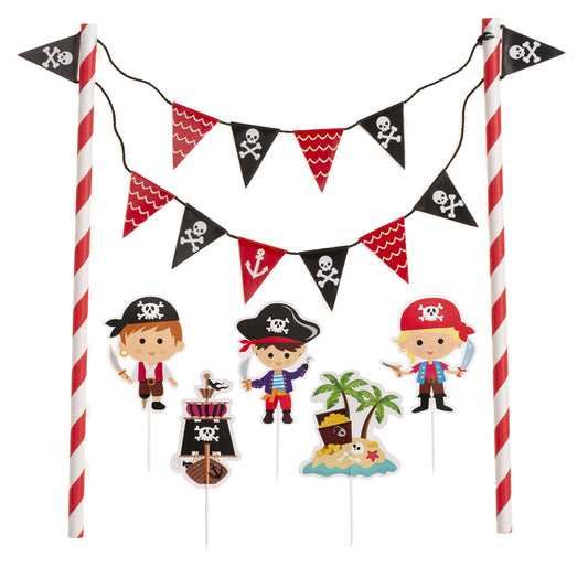 CAKE TOPPER PAPEL PIRATAS 15 CM