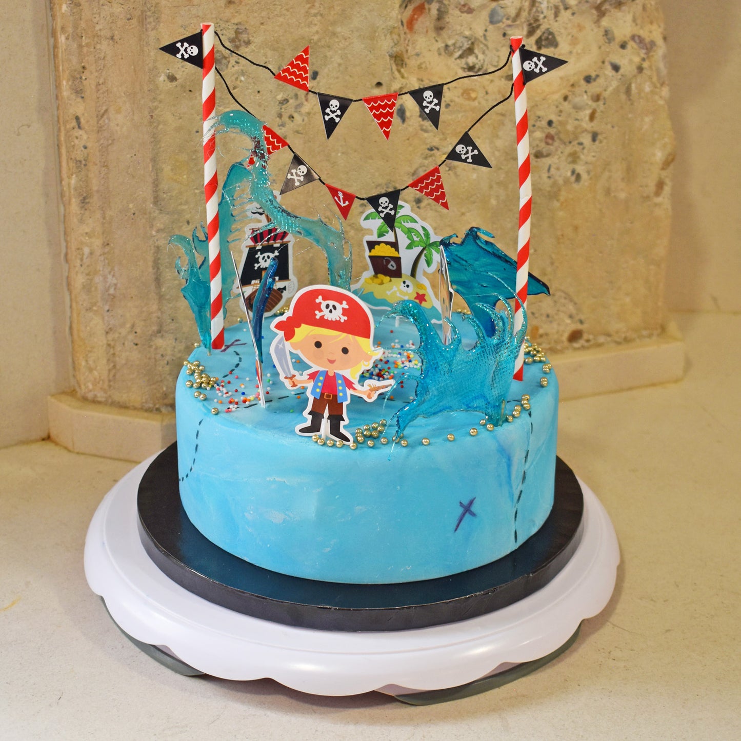 CAKE TOPPER PAPEL PIRATAS 15 CM